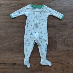 Lake rabbit print footed pajamas